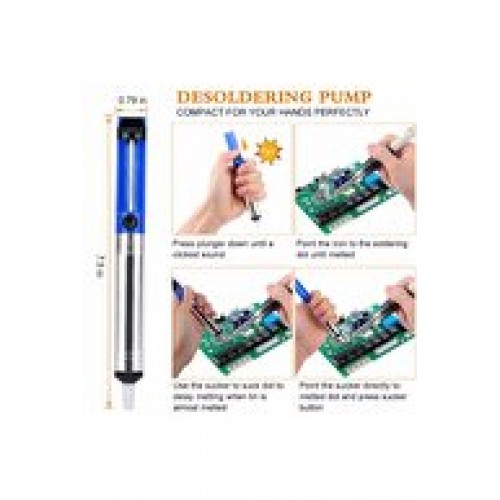 Polaxtor Metal Gövdeli Lehim Havya Pompası Lehim Sökücü