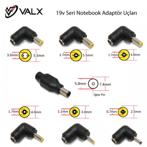 Valx LU-190 19V Universal Notebook AC Adaptör