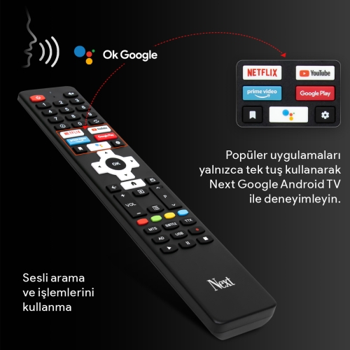 NextYE-55GFSG7-4K 55" 140 Ekran UHD 4K Google Android TV