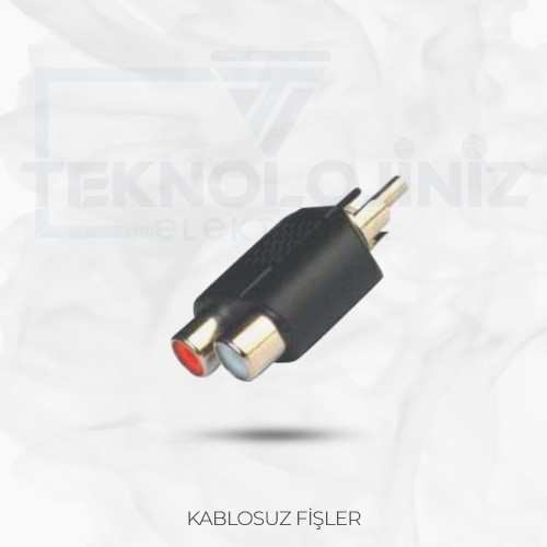 FF0023 - 2-RCA DİŞİ - 1-RCA ERKEK ÇIKIŞ
