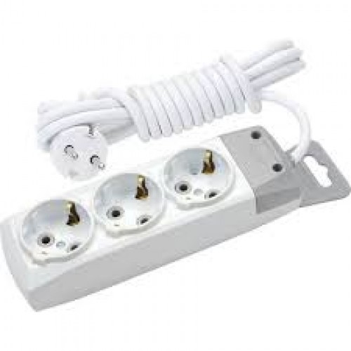 Depa 3'lü Topraklı Grup Priz 5 metre Kablolu 