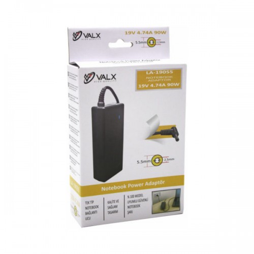 Valx LA-19055 19V 4.74A 90W 5.5×2.5mm Lamptop Adaptör (ACER-ASUS-HP-TOSHİBA-DELL- FUJİTSU)