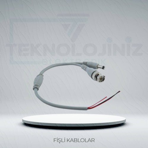 FK0085 - KAMERA GÜVENLİK KABLOSU BNC+2.1 AÇIK