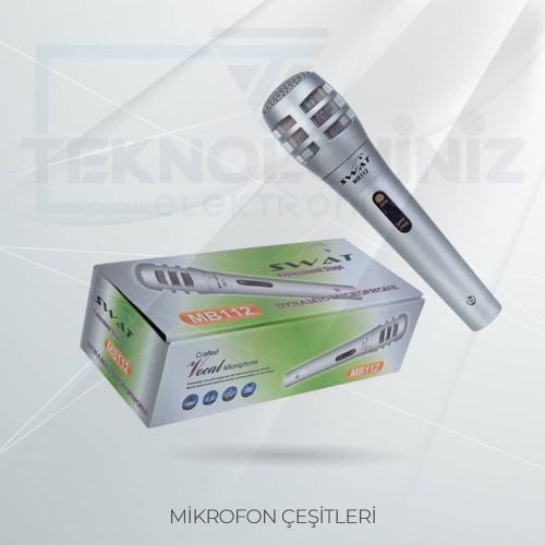MB112 - GÜMÜŞ RENK UYGUN FİYATLI MİKROFON